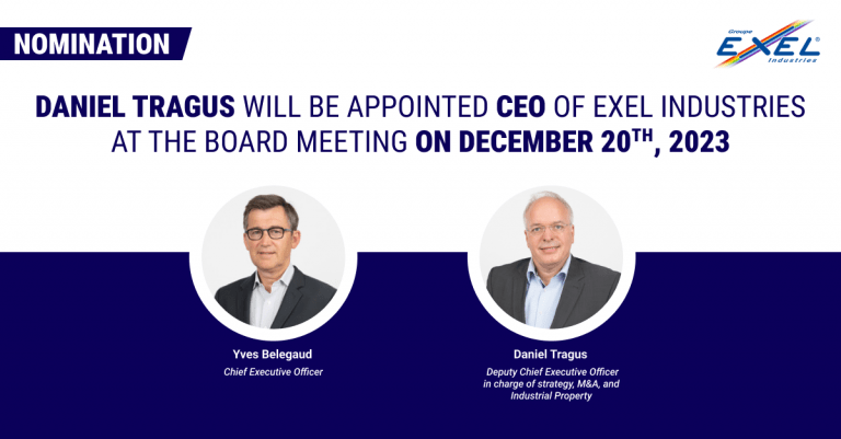 Daniel Tragus will be appointed CEO of EXEL Industries at the Board meeting on December 20th, 2023