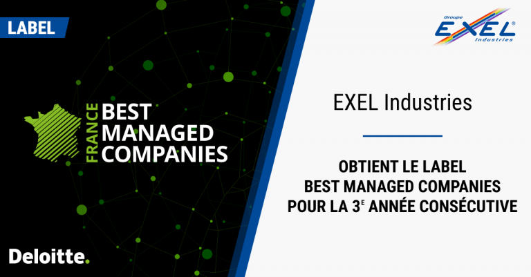 Pour la 3e année consécutive, EXEL Industries obtient le label Best Managed Companies de Deloitte