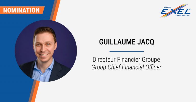Guillaume Jacq est nommé Directeur financier du groupe EXEL Industries